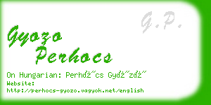 gyozo perhocs business card